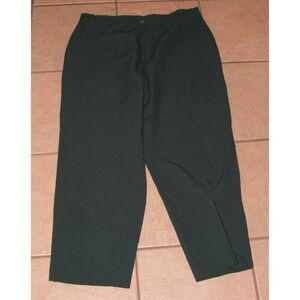 Vintage Dark Green Plus Sz 22 Petite Casual or Dress Polyester Pants BEND OVER